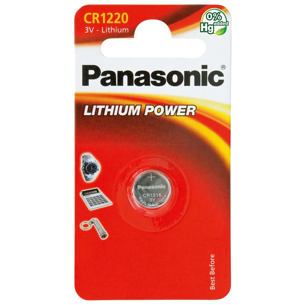 PANASONIC Coin Lithium CR-1220EL/1B 1kpl/pkt