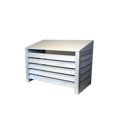 Alumiininen suojakotelo ilmalämpöp. Valkoinen