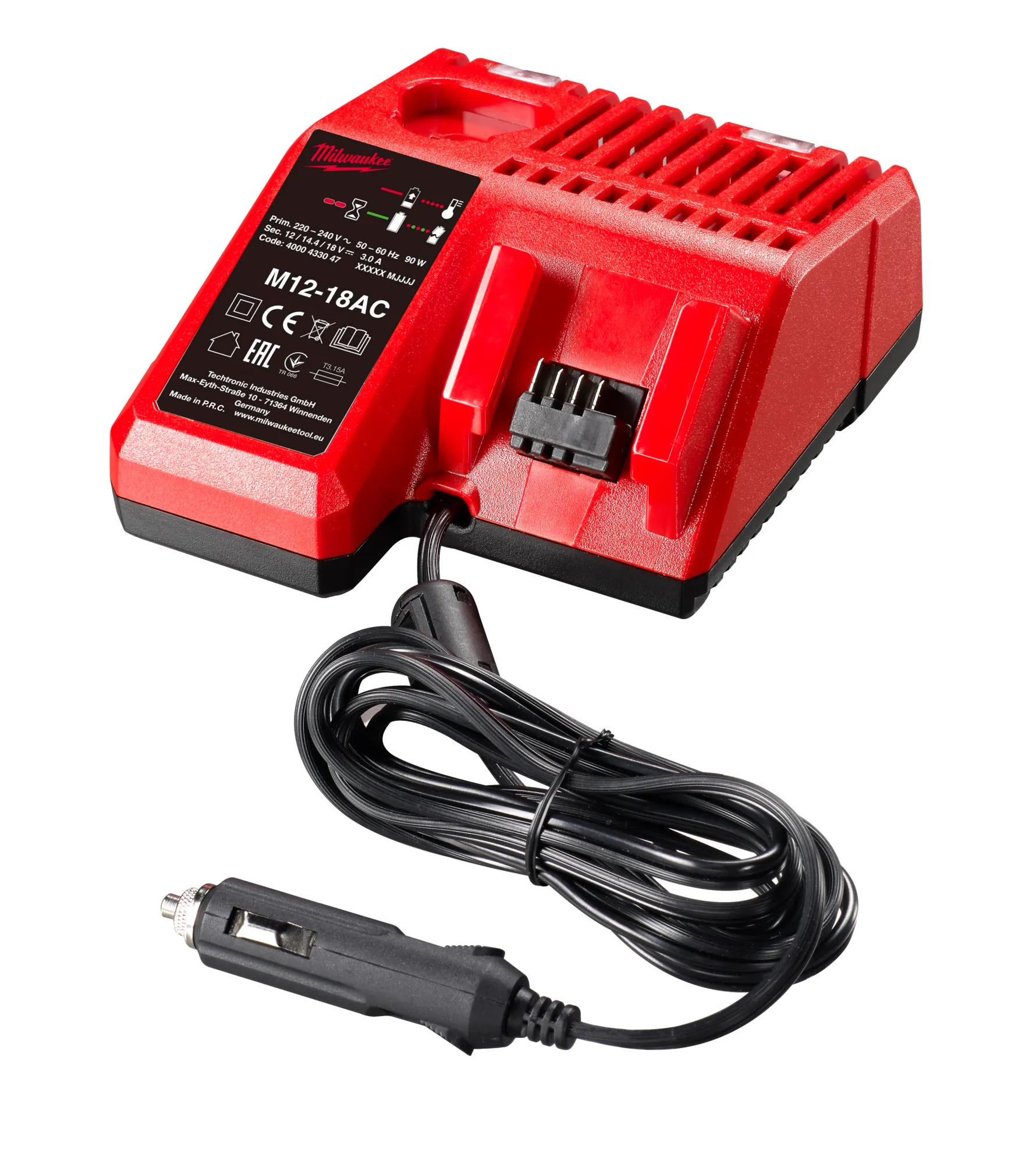 M12-18 AC Laturi autoon